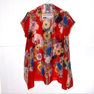 JOHNNY WAS Dolce Drapey Tunic Top M